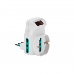 ADATTATORE TRIPLO 2P+T10A...